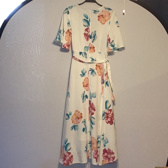 Forever 21 floral wrap high/low dress size small - Picture 4 of 8